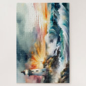 Achtergrond vuurtoren legpuzzel (Verticaal)