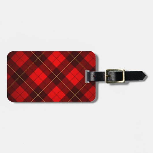 Achtergrond Wallace tartan Bagagelabel (Voorkant horizontaal)