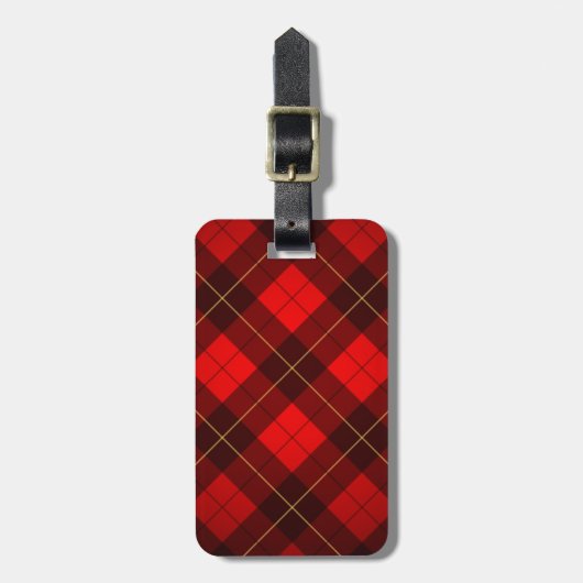 Achtergrond Wallace tartan Bagagelabel (Voorkant verticaal)