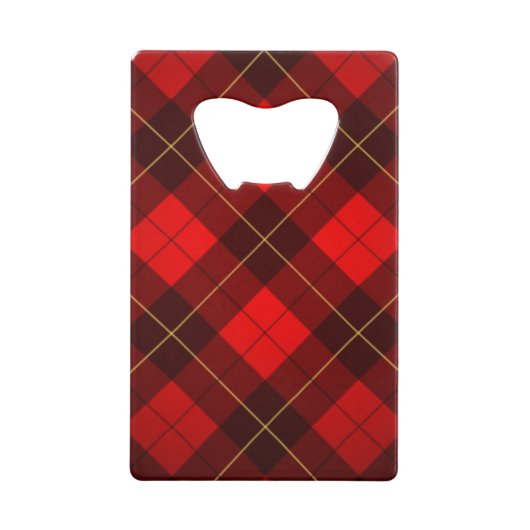 Achtergrond Wallace tartan Creditkaart Flessenopener (Voorkant)