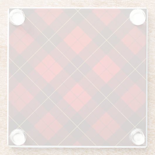 Achtergrond Wallace tartan Glazen Onderzetter (Achterkant)