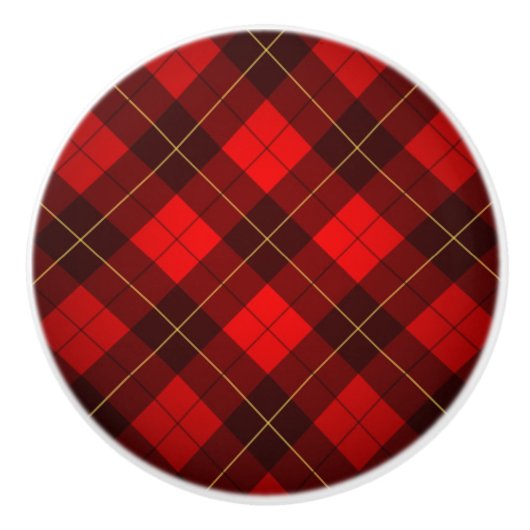 Achtergrond Wallace tartan Keramische Knop (Voorkant)