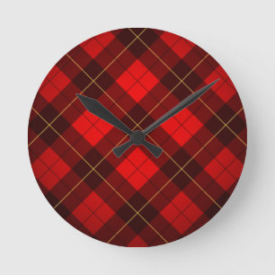 Achtergrond Wallace tartan Ronde Klok