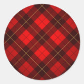 Achtergrond Wallace tartan Ronde Sticker (Voorkant)