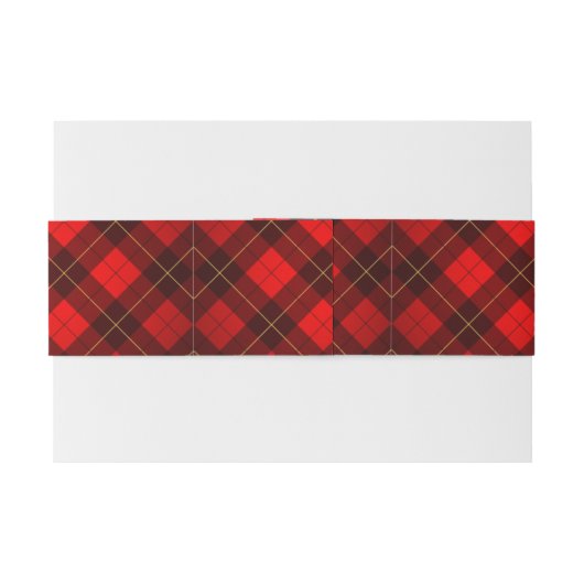 Achtergrond Wallace tartan Uitnodigingen Wikkel (Achterkant Voorbeeld)
