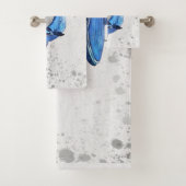 Achtergrond walvis op kraag bad handdoek (Insitu)