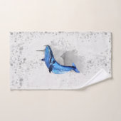 Achtergrond walvis op kraag bad handdoek (Handdoek)