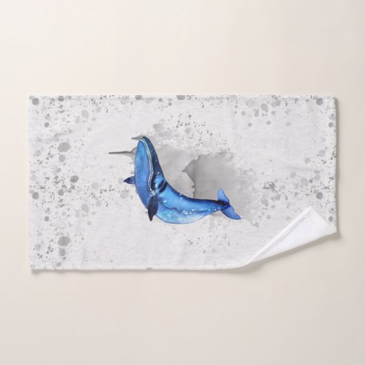 Achtergrond walvis op kraag bad handdoek (Handdoek)