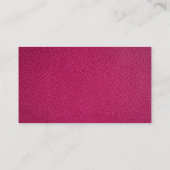 Achtergrond warm roze leder visitekaartje (Achterkant)