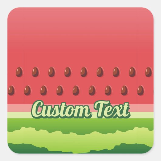 Achtergrond watermeloen vierkante sticker (Voorkant)