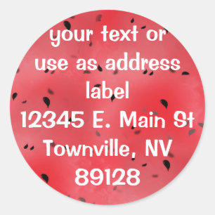 Achtergrond watermeloensoort ronde sticker