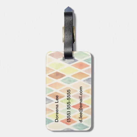 achtergrond waterverf bagagelabel (Achterkant verticaal)