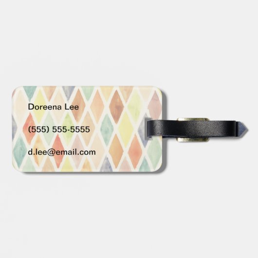 achtergrond waterverf bagagelabel (Achterkant horizontaal)