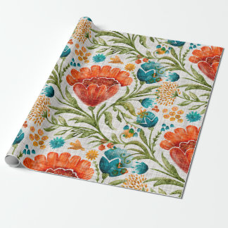 Achtergrond waterverf bloemmotief. Handbeschilderd Cadeaupapier