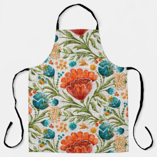 Achtergrond waterverf bloemmotief. Handbeschilderd Schort