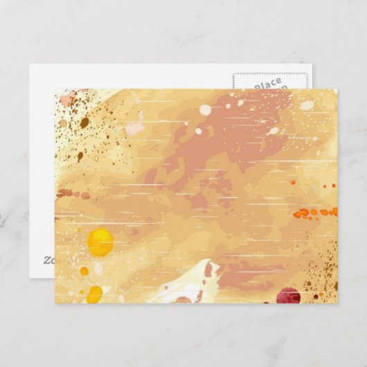 achtergrond waterverf briefkaart (Voorkant / Achterkant)