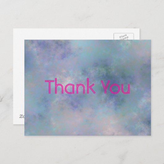 Achtergrond waterverf Dank u Briefkaart (Voorkant / Achterkant)