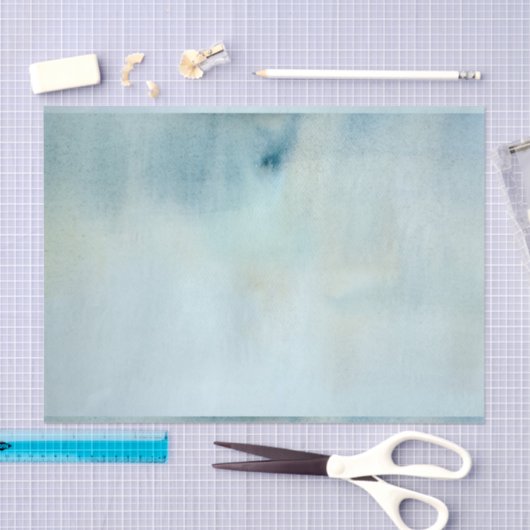 Achtergrond waterverf in pastelblauw en geel tissuepapier (Craft)