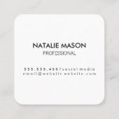 Achtergrond Waterverf monogram Vierkante Visitekaartje (Achterkant)