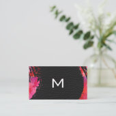 Achtergrond Waterverf monogram Visitekaartje (Staand voorkant)