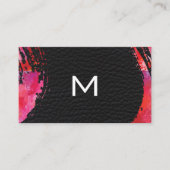 Achtergrond Waterverf monogram Visitekaartje (Voorkant)