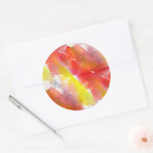 Achtergrond waterverf ontwerpstructuur ronde sticker (Envelop)