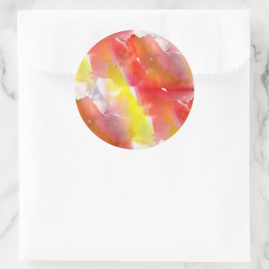 Achtergrond waterverf ontwerpstructuur ronde sticker (Tas)