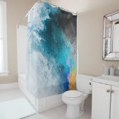 Achtergrond waterverf papier. Abstract gekleurde I Douchegordijn (In situ)