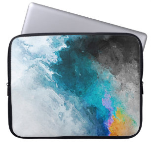 Achtergrond waterverf papier. Abstract gekleurde I Laptop Sleeve