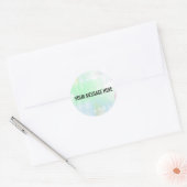 Achtergrond waterverf - Pas uw eigen achtergrond a Ronde Sticker (Envelop)