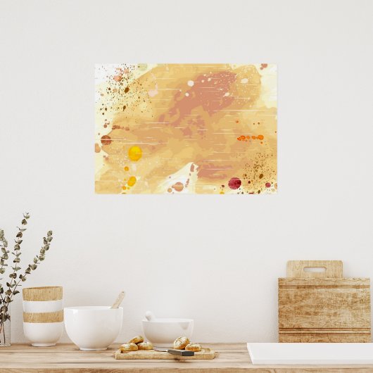 achtergrond waterverf poster (Keuken)