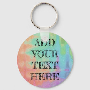 Achtergrond Waterverf regenboog Aangepaste sleutel Sleutelhanger