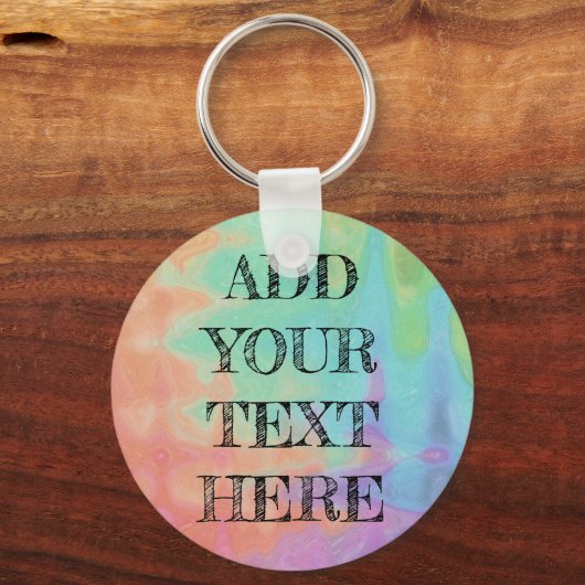 Achtergrond Waterverf regenboog Aangepaste sleutel Sleutelhanger (Voorkant)