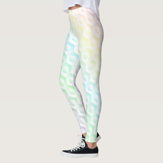 Achtergrond waterverf regenbooggradiënt leggings (Links)