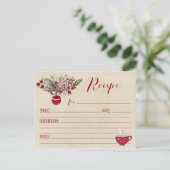 Achtergrond Waterverf Rode sierfeestdag Briefkaart (Staand voorkant)