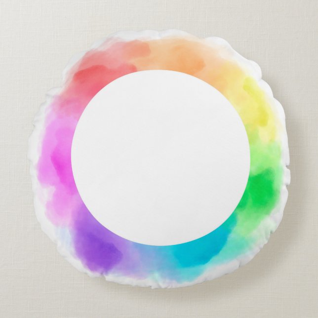 Achtergrond waterverf rond kussen (Voorkant)