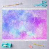 Achtergrond waterverf roze blauwe ontkoppelingspag tissuepapier (Craft)