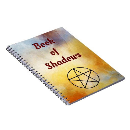 Achtergrond Waterverf van schaduwen Pentagram Notitieboek (Rechterzijde)