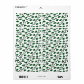Achtergrond wervelblad etiket (Full Sheet)
