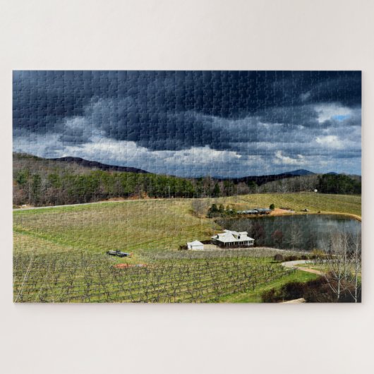 Achtergrond wijngaarden legpuzzel (Horizontaal)