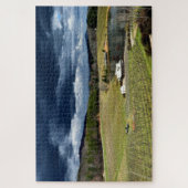 Achtergrond wijngaarden legpuzzel (Verticaal)