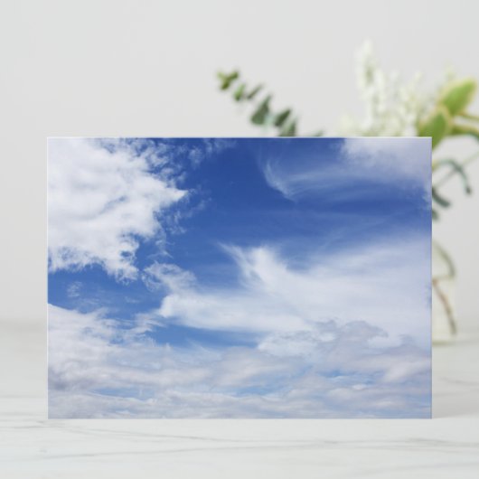 Achtergrond witte blauwe hemel wolken - Gepersonal (Staand voorkant)