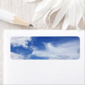 Achtergrond witte blauwe hemel wolken - Gepersonal Etiket (Insitu)