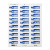 Achtergrond witte blauwe hemel wolken - Gepersonal Etiket (Full Sheet)