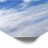 Achtergrond witte blauwe hemel wolken - Gepersonal Poster (Hoek)