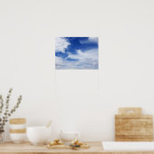 Achtergrond witte blauwe hemel wolken - Gepersonal Poster (Keuken)