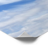 Achtergrond witte blauwe hemel wolken - Gepersonal Poster (Hoek)