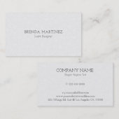 Achtergrond witte Damasmaskers Visitekaartje (Voorkant / Achterkant)