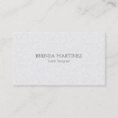 Achtergrond witte Damasmaskers Visitekaartje (Voorkant)