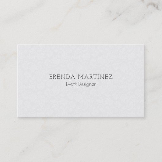 Achtergrond witte Damasmaskers Visitekaartje (Voorkant)